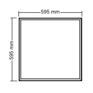 2340110010  Panel X2 Supervision Slim LED 600 x 600mm 42W; 3000K; 120°; Cut-Out 580x580mm